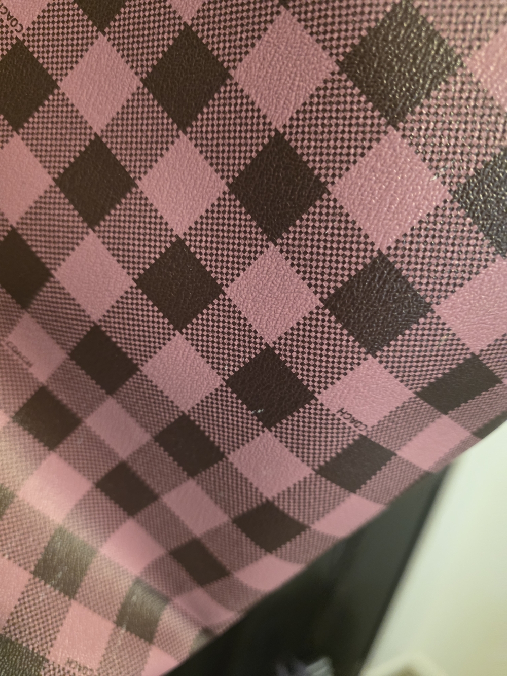 Coach Pink Plaid Tote Bag - Picture 6 of 6